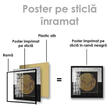 Poster - Cercul într-un pătrat, 40 x 40 см, Panza pe cadru