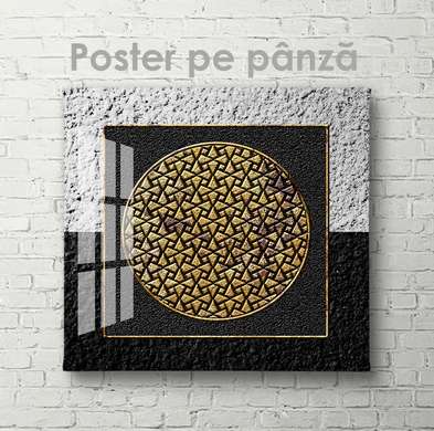 Poster - Cercul într-un pătrat, 40 x 40 см, Panza pe cadru