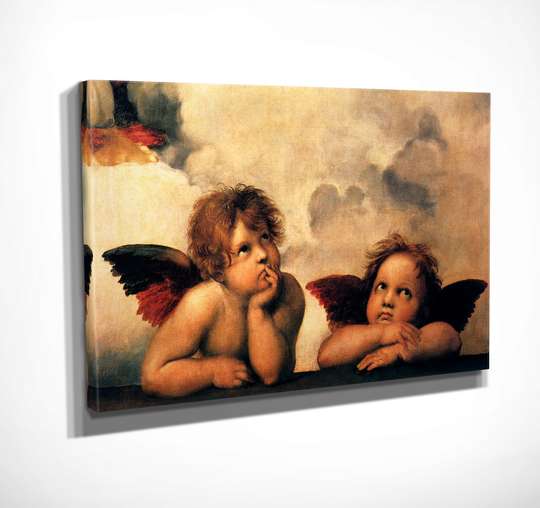 Poster - Cute angels, 45 x 30 см, Canvas on frame, Art
