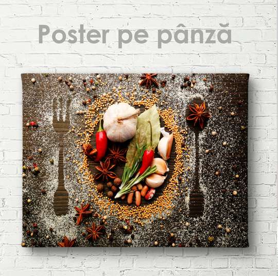 Постер - Фруктовый десерт, 45 x 30 см, Холст на подрамнике, Еда и Напитки