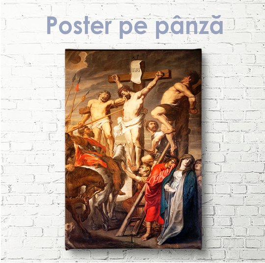 Постер, Распятие Христа, 30 x 60 см, Холст на подрамнике