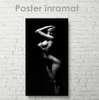 Poster - Shadows on the female body 1, 30 x 90 см, Canvas on frame