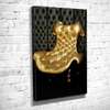 Poster - Black chair on the background of wallpaper, 60 x 90 см, Framed poster