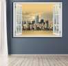 Wall Decal - Window overlooking the city on the water