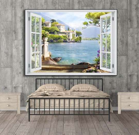 Wall Decal - Waterfront View Window