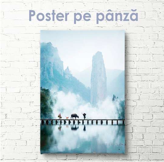 Постер - Красивый пейзаж в горах, 30 x 45 см, Холст на подрамнике, Природа