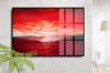Poster - Red sunset sun, 45 x 30 см, Canvas on frame, Nature