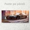 Poster - Black glossy Mercedes, 60 x 30 см, Canvas on frame