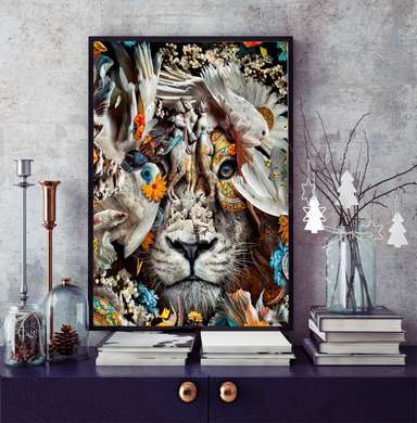 Poster, Leul abstract, 30 x 45 см, Panza pe cadru