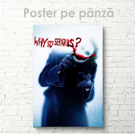 Постер - Почему такой серьезный ?, 30 x 45 см, Холст на подрамнике