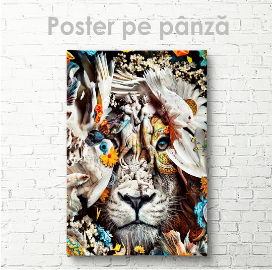 Poster, Leul abstract, 30 x 45 см, Panza pe cadru