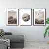Poster - Black and white mountains, 40 x 60 см, Framed poster on glass