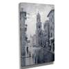 Poster - City painting on canvas, 30 x 60 см, Canvas on frame