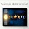 Poster - Sistemul Solar, 45 x 30 см, Panza pe cadru