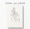 Постер - Руки, 30 x 45 см, Холст на подрамнике, Минимализм