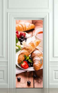 Stickere 3D pentru uși, Croissantele, 60 x 90cm