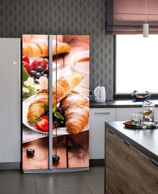 Stickere 3D pentru uși, Croissantele, 60 x 90cm