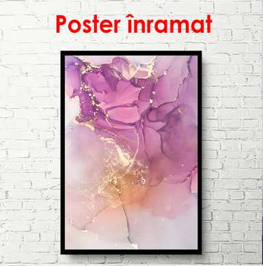 Poster - Valuri purpurii, 30 x 45 см, Panza pe cadru