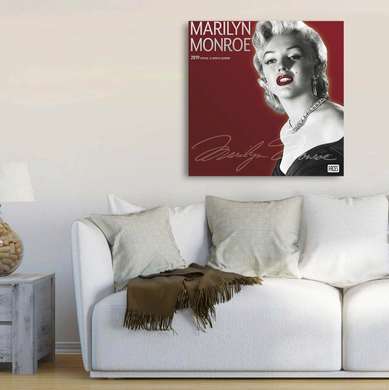 Poster - Marilyn Monroe pe copertă, 40 x 40 см, Panza pe cadru