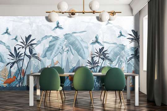 Wall Mural - Palm trees and birds