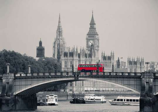 Fototapet - Autobuzul roșu în London