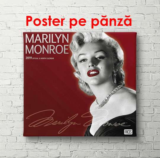 Постер - Мэрилин Монро на обложке, 40 x 40 см, Холст на подрамнике