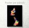 Poster - Portrait of an abstract girl, 30 x 45 см, Canvas on frame