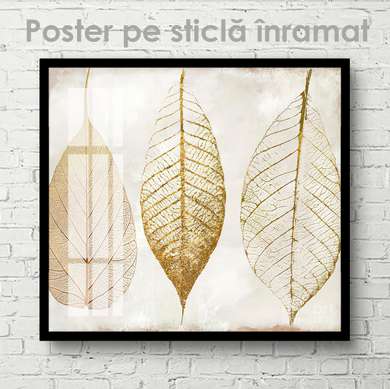 Poster - Frunze de toamnă, 40 x 40 см, Panza pe cadru