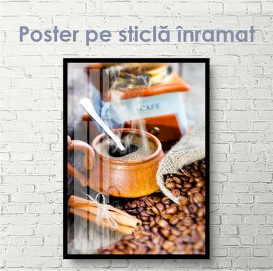 Poster - Mic dejun francez adevărat, 30 x 60 см, Panza pe cadru