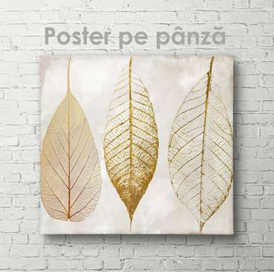 Poster - autumn leaves, 40 x 40 см, Canvas on frame