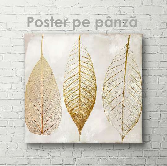 Poster - autumn leaves, 40 x 40 см, Canvas on frame, Botanical