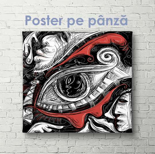 Poster - Ochi abstract, 40 x 40 см, Panza pe cadru, Fantezie