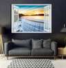Wall Sticker - 3D window with clear water cascade view