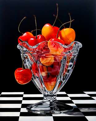 Poster - Fruit dessert, 30 x 45 см, Canvas on frame