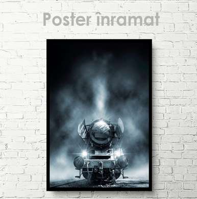 Poster - Tren în ceață, 30 x 45 см, Panza pe cadru