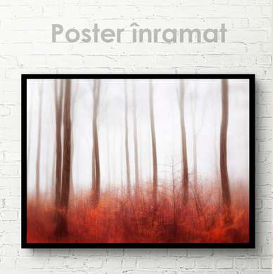 Poster - Peisaj de pădure automnal, 45 x 30 см, Panza pe cadru