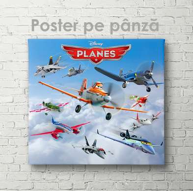 Poster - Avioanele, 40 x 40 см, Panza pe cadru