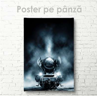 Poster - Tren în ceață, 30 x 45 см, Panza pe cadru