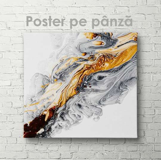Poster - Liquid paints, 40 x 40 см, Canvas on frame, Abstract