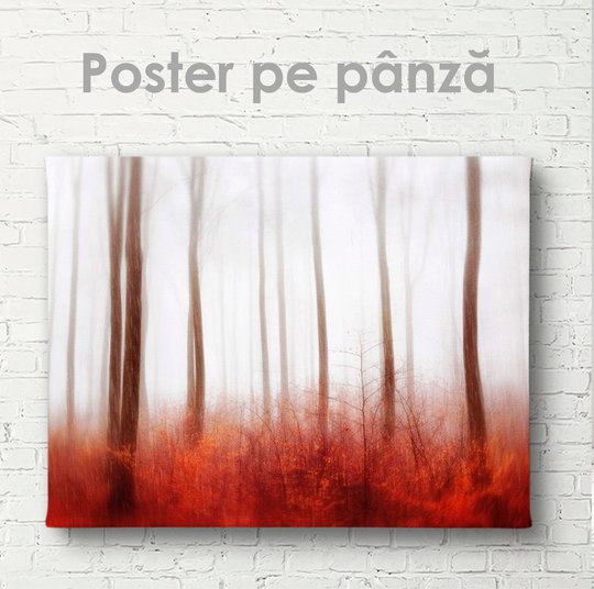 Постер, Осенний пейзаж леса, 45 x 30 см, Холст на подрамнике