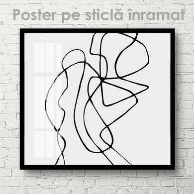 Постер - Линии, 40 x 40 см, Холст на подрамнике, Минимализм