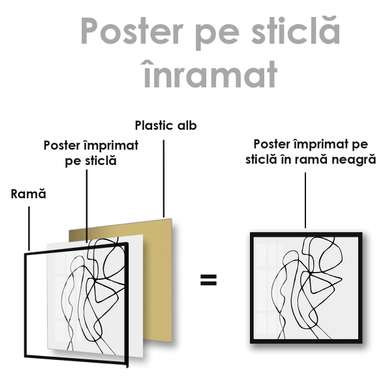 Poster - Liniile, 40 x 40 см, Panza pe cadru