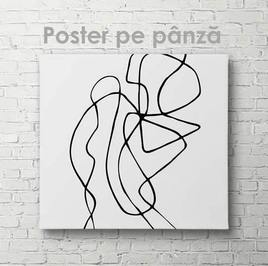Poster - Liniile, 40 x 40 см, Panza pe cadru, Minimalism