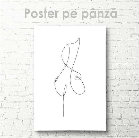 Poster - Line, 30 x 45 см, Canvas on frame, Nude