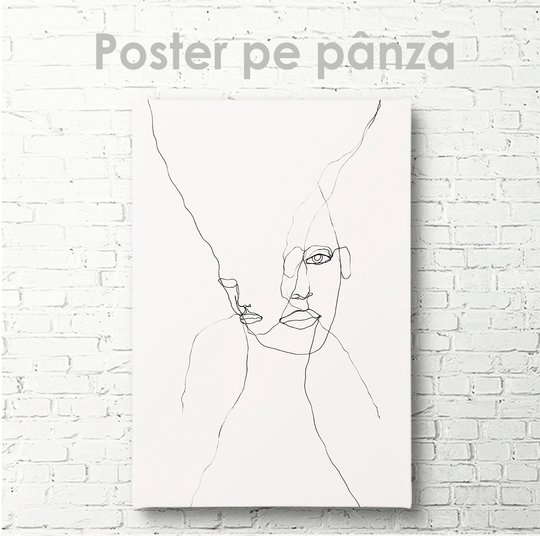 Постер, Лица, 30 x 45 см, Холст на подрамнике