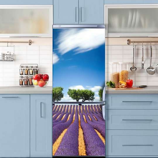 3D door sticker, lavender plain, 60 x 90cm, Door Sticker