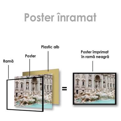 Poster - Havuzul renumit din Italia, 60 x 30 см, Panza pe cadru