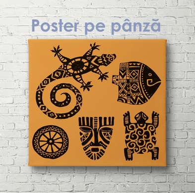 Poster - Reptile prints, 40 x 40 см, Canvas on frame