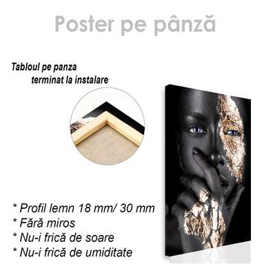 Постер - Пронзительный взгляд, 30 x 45 см, Холст на подрамнике