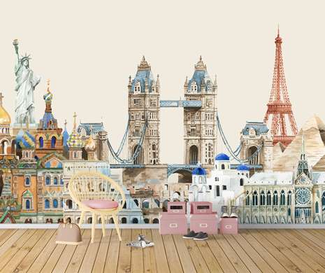 Wall Mural - Famous buildings of the world